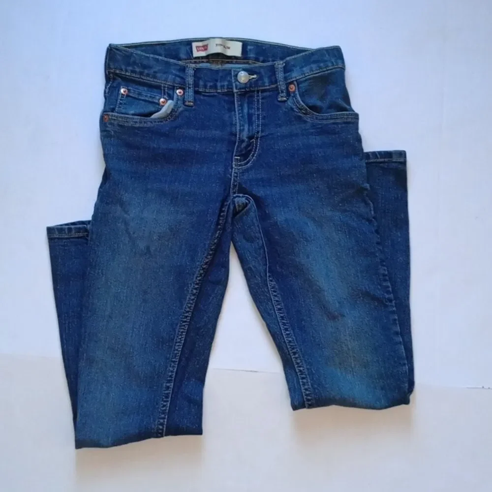 Kids Size 12 Levi's Classic 511 Slim Boys Straight Leg Blue Jeans Medium Wash